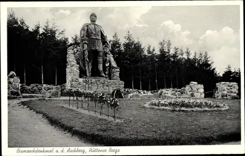 Ak Ascheffel im Kreis Eckernförde, Bismarckdenkmal auf dem Aschberg, Hüttener Berge