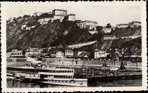 Ak Koblenz am Rhein, Ancienne Forteresse, Salondampfer