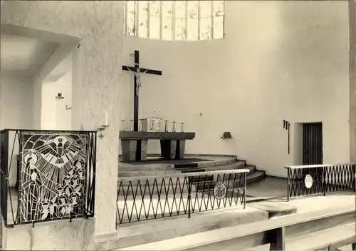 Foto Ak Geisenheim am Rhein Hessen, Votivkirche Maria Königin