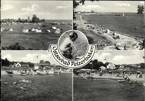 Ak Ostseebad Pelzerhaken Neustadt in Holstein, Campingplatz, Strand