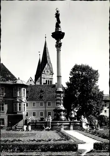 Foto Ak Eichstätt in Oberbayern, Residenzplatz, Mariensäule