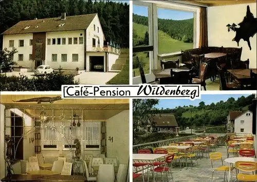 Ak Münchsteinach in Mittelfranken, Cafe Pension Wildenberg