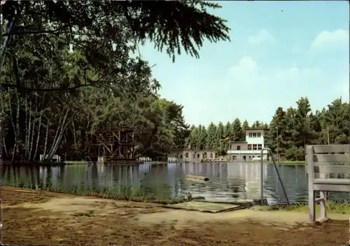 Ak Seifhennersdorf in Sachsen, Waldbad Silberteich