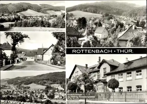 Ak Rottenbach Königsee in Thüringen, Ort mit Umgebung, Kinderferienlager
