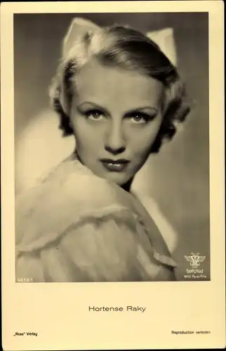 Ak Schauspielerin Hortense Raky, Portrait, Ross