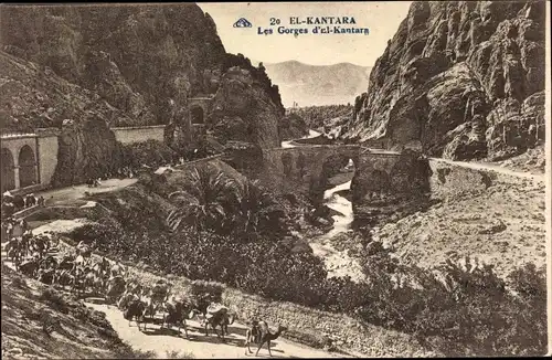 Ak El Kantara Algerien, les Gorges