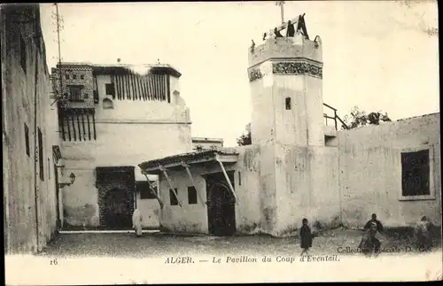 Ak Algier Alger Algerien, Le Pavillon du Coup d'Eventail