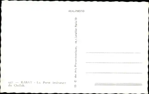 Ak Rabat Marokko, La Porte interieure du Chellah