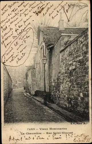 Ak Paris XVIII. Arrondissement Buttes-Montmartre, La Chaumiere, Rue Saint Vincent