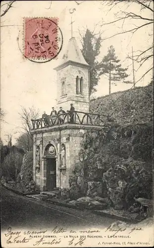 Ak Albert Somme, La Villa des Rochers, La Chapelle