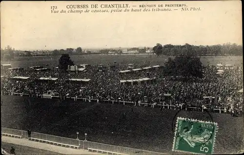 Ak Chantilly Oise, Courses de Chantilly, Vue du champ de courses