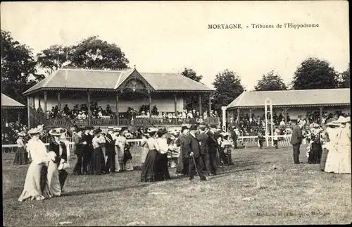 Ak Mortagne Orne, Tribunes de l'Hippodrome