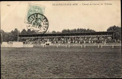 Ak Deauville sur Mer Calvados, Champ de Courses, Les Tribunes