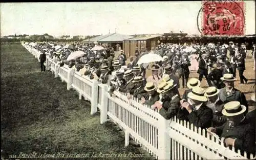 Ak Deauville Calvados, Le Grand Prix, Les Courses, La Barriere de la Pelouse