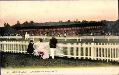 Ak Deauville Calvados, Le Champ de Courses