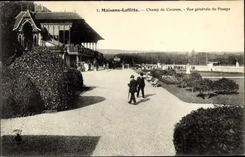 Ak Maisons Laffitte Yvelines, Champ de Courses, Vue generale du Pesage