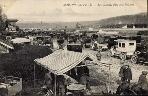 Ak Maisons Laffitte Yvelines, Les Courses, Parc aux Voitures