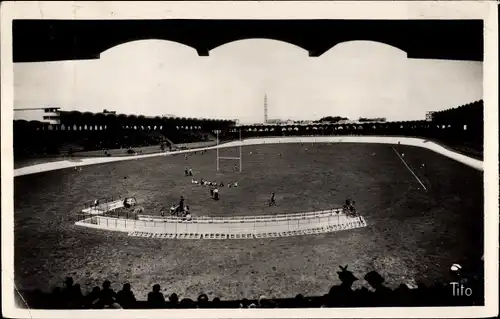 Ak Bordeaux Gironde, Stade Municipal, Vue d'ensemble de la Piste et des Tribunes