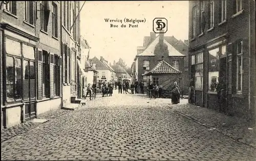 Ak Wervik Wervicq Westflandern, Rue du Pont
