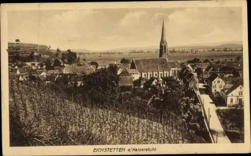 Ak Eichstetten am Kaiserstuhl, Panorama, Kirche