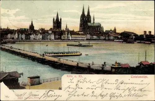 Ak Köln am Rhein, Totalansicht