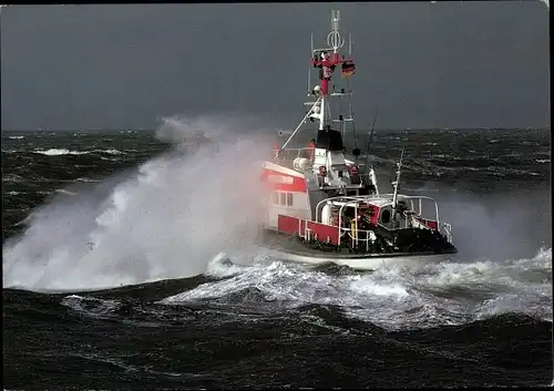 Ak Seenotkreuzer mit Tochterboot der 23m Klasse, Hannes Glogner, Minden, Eiswette, DGzRS