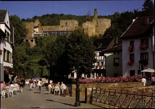 Ak Bad Münstereifel in Nordrhein Westfalen, Burg und Entenmarkt