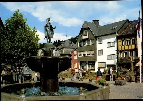 Ak Bad Münstereifel in Nordrhein Westfalen, Am Marktbrunnen, Kreissparkasse