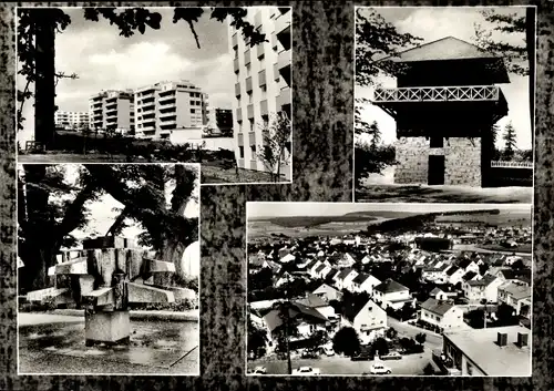 Ak Taunusstein in Hessen, Teilansichten, Brunnen