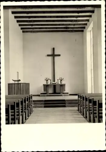 Ak Castrop Rauxel im Ruhrgebiet, Inneres der Auferstehungskirche