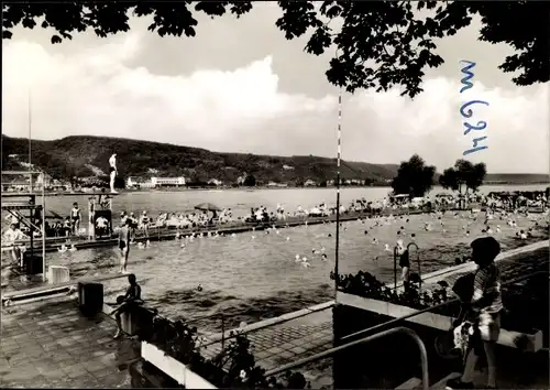 Ak Bad Hönningen am Rhein, Thermalschwimmbad