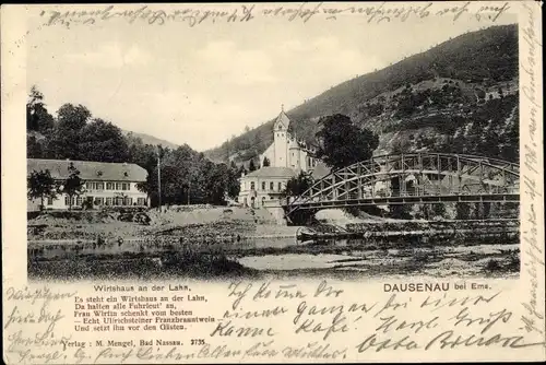 Ak Dausenau an der Lahn, Wirtshaus an der Lahn