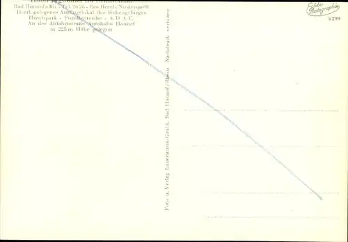 Ak Bad Honnef am Rhein, Hotel Jagdhaus im Schmelztal
