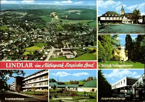 Ak Lindlar Oberbergischer Kreis, Gesamtansicht, Krankenhaus, Jugendherberge, Schloss Heiligenhoven
