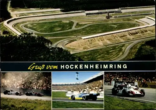 Ak Hockenheim in Baden, Hockenheimring, Motodrom, Autorennen