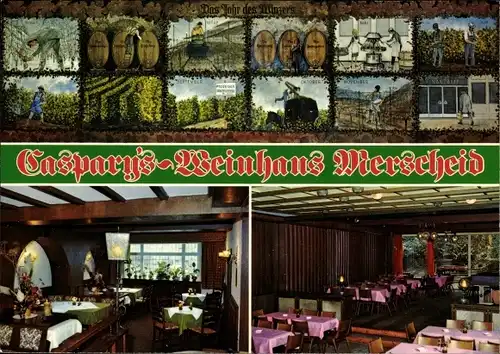 Ak Oestrich Winkel am Rhein Rheingau, Casparys Weinhaus Merscheid