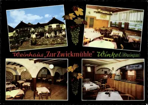 Ak Oestrich Winkel am Rhein Rheingau, Weinhaus Zur Zwickmühle