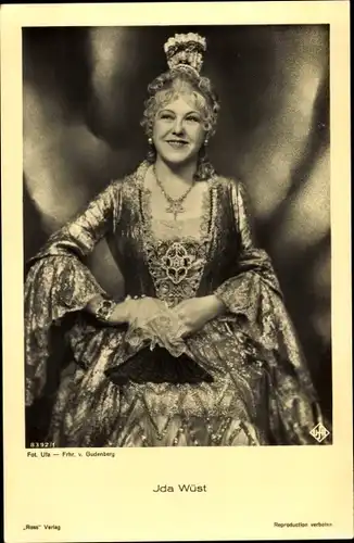 Ak Schauspielerin Ida Wüst, Portrait