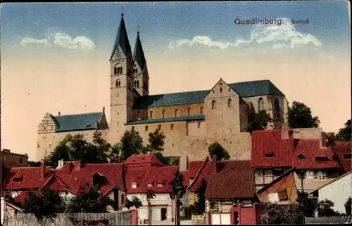 Ak Quedlinburg im Harz, Schloss