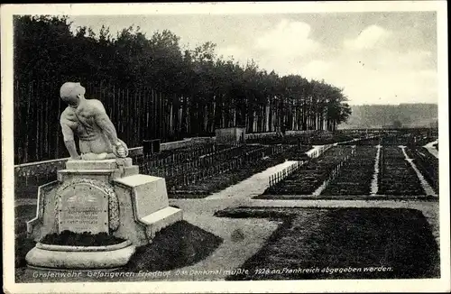 Ak Grafenwöhr in Bayern, Gefangenen-Friedhof, Denkmal