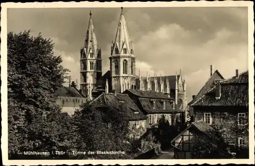 Ak Mühlhausen in Thüringen, Türme der Blasiuskirche