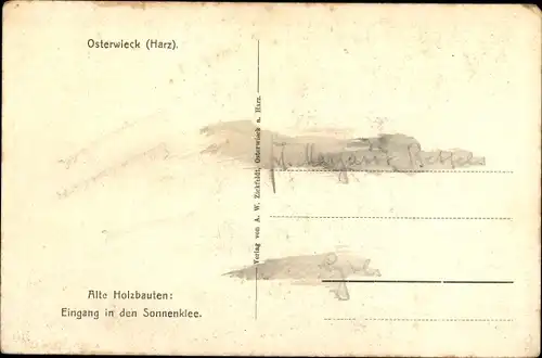 Künstler Ak Osterwieck am Harz, Häuser