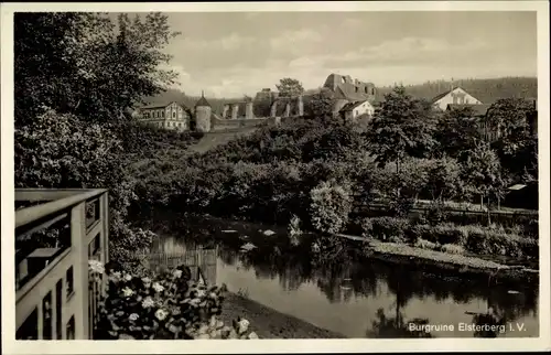 Ak Elsterberg im Vogtland, Blick zur Burgruine