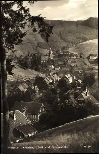 Ak Wildemann Clausthal Zellerfeld im Oberharz, Blick von der Georgenhöhe