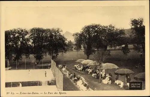 Ak Évian les Bains Haute Savoie, Le Parc des Sports, Tennisspiel