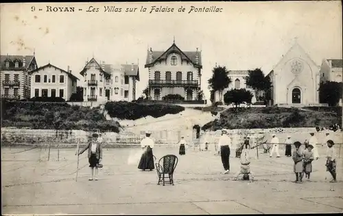 Ak Royan Charente Maritime, Les Villas sur la Falaise de Pontaillac