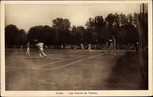 Ak Vittel Lothringen Vosges, Les Courts de Tennis