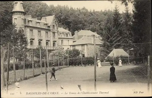 Ak Bagnoles de l'Orne Orne, Le Tennis de l'Etablissement Thermal
