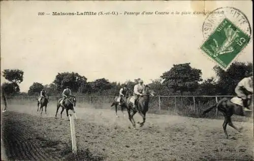 Ak Maisons Laffitte Yvelines, Passage d'une Course a la piste