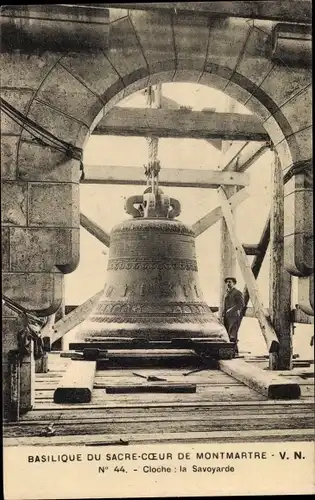 Ak Paris XVIII Montmartre, Basilique du Sacre Coeur, Cloche, La Savoyarde